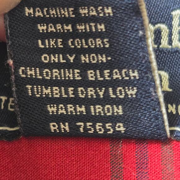 Abercrombie & Fitch Men's Red Plaid Button Up Long Sleeve Preppy Shirt XL - Picture 9 of 9